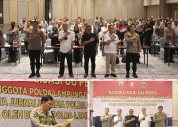 Polda Lampung Gelar Sosialisasi UU Pers Hadirkan Ahli Pers Dewan Pers